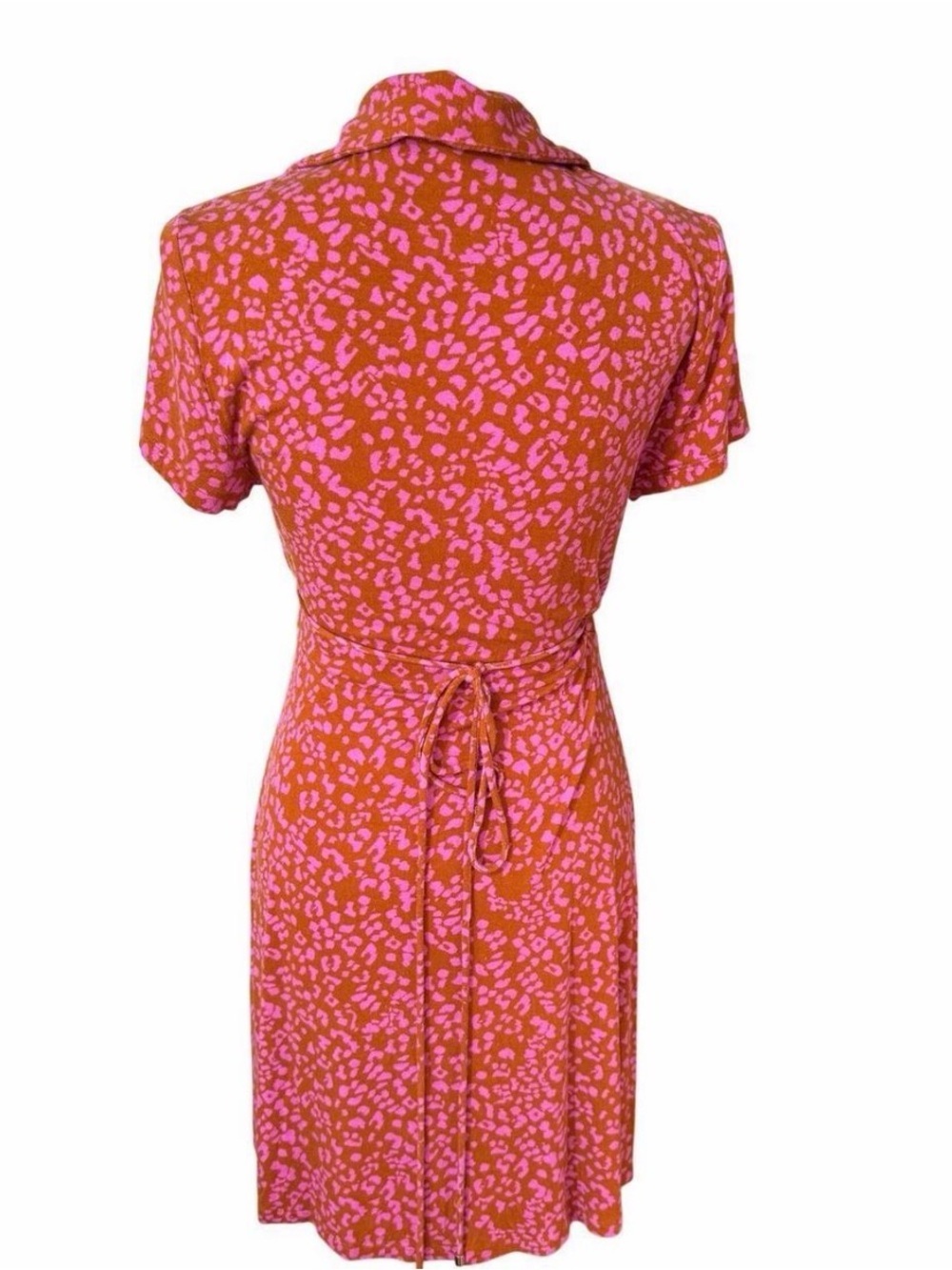 Free People Pink & Rust Cutout Short Sleeve Mini Dress - Picture 2 of 5